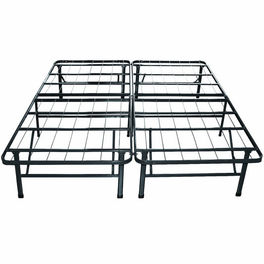 Twin Extra Long Metal Platform Bed Frame with Storage Space FastFurnishings