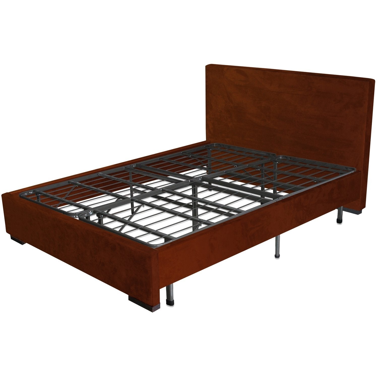 Twin Extra Long Metal Platform Bed Frame with Storage Space FastFurnishings