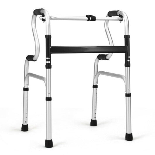 One-Button Folding Aluminum Walking Frame Walker W2B