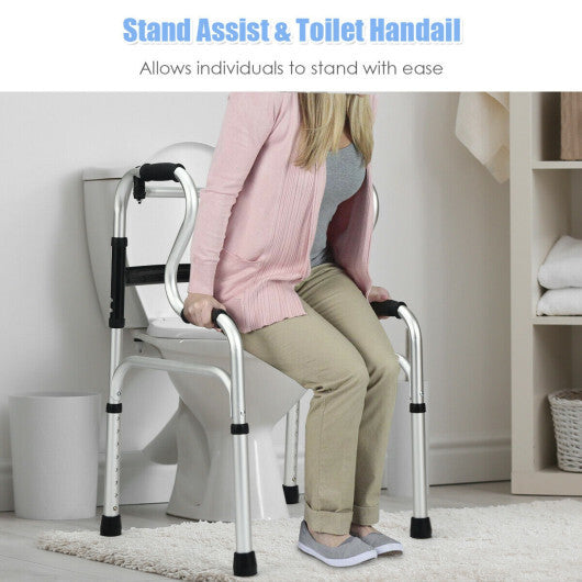 One-Button Folding Aluminum Walking Frame Walker W2B