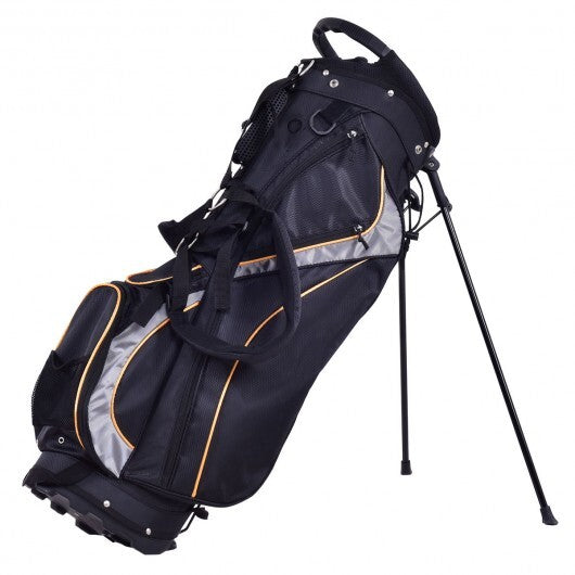 9 Inch Golf Stand Bag Divider Carry Pockets Storage - Color: Black W2B