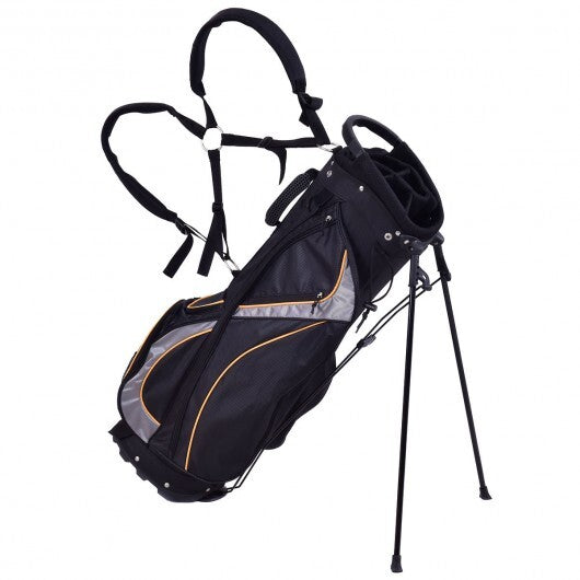 9 Inch Golf Stand Bag Divider Carry Pockets Storage - Color: Black W2B