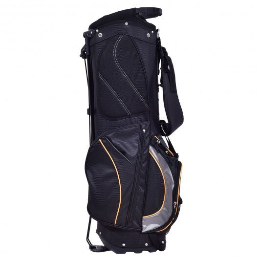 9 Inch Golf Stand Bag Divider Carry Pockets Storage - Color: Black W2B