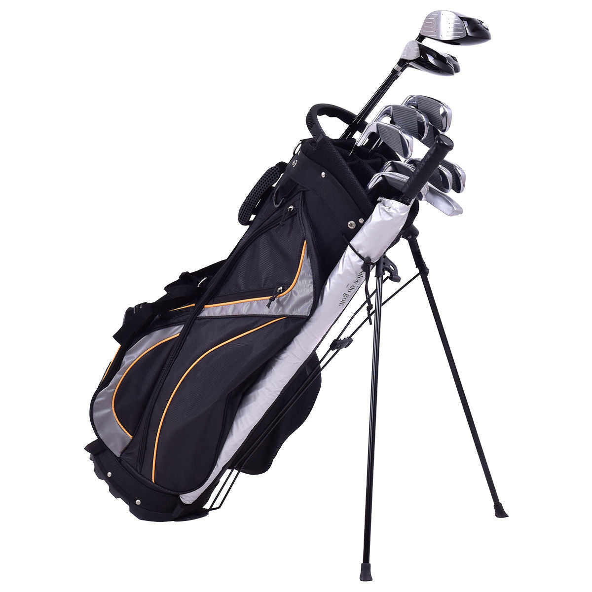 9 Inch Golf Stand Bag Divider Carry Pockets Storage - Color: Black W2B