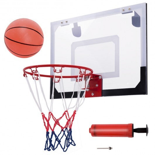 Over-The-Door Mini Basketball Hoop Includes Basketball and 2 Nets W2B