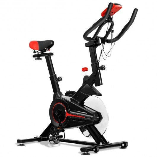 Indoor Exercise Bike Belt Driven Stationary Bike with Pulse Sensor & Phone Holder