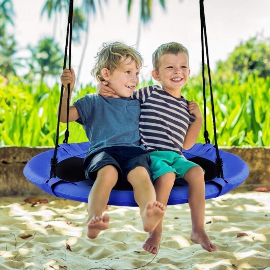 40 Inch Flying Saucer Tree Swing Indoor Outdoor Play Set-Blue - Color: Blue W2B
