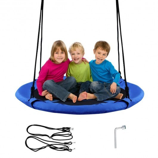 40 Inch Flying Saucer Tree Swing Indoor Outdoor Play Set-Blue - Color: Blue W2B