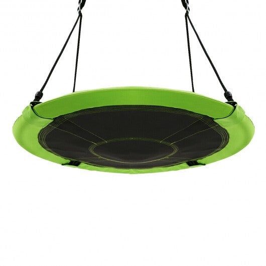 40 Inch Flying Saucer Tree Swing Indoor Outdoor Play Set-Green - Color: Green W2B