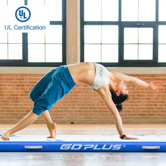 10 Feet Inflatable Gymnastic Tumbling Mat with Electric Pump-Blue W2B