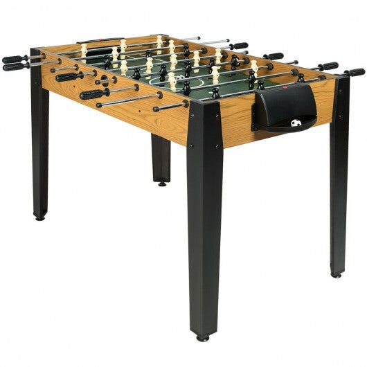 48 Inch Competition Sized Home Recreation Wooden Foosball Table-Brown W2B