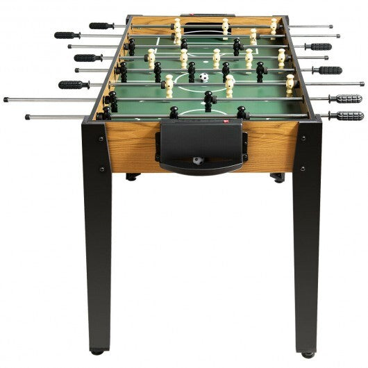 48 Inch Competition Sized Home Recreation Wooden Foosball Table-Brown W2B
