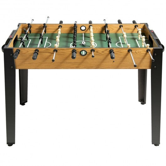 48 Inch Competition Sized Home Recreation Wooden Foosball Table-Brown W2B