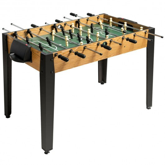 48 Inch Competition Sized Home Recreation Wooden Foosball Table-Brown W2B