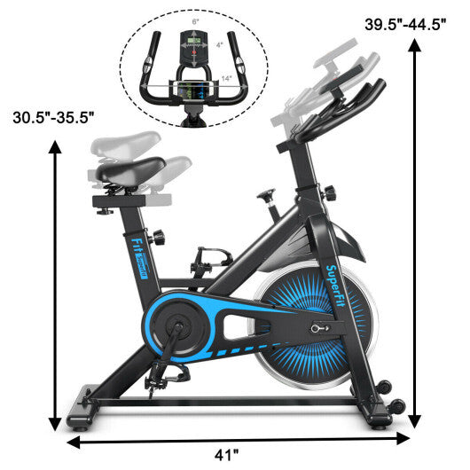 Indoor Silent Belt Drive Adjustable Resistance Cycling Stationary Bike White