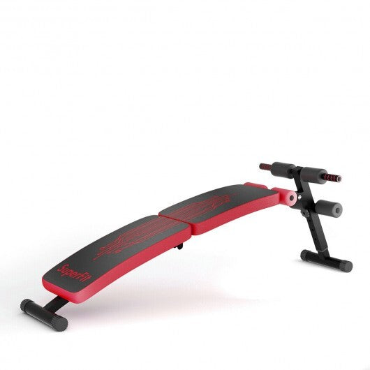 Abdominal Twister Trainer with Adjustable Height Exercise Bench-Red W2B