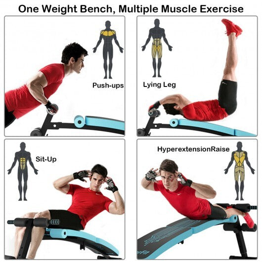 Abdominal Twister Trainer with Adjustable Height Exercise Bench-Red W2B