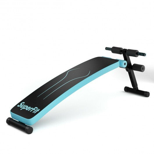 Folding Weight Bench Adjustable Sit-up Board Workout Slant Bench-Red W2B