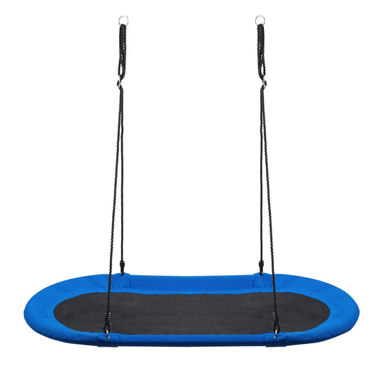 60 Inch Saucer Surf Outdoor Adjustable Swing Set-Blue+Black - Color: Blue W2B