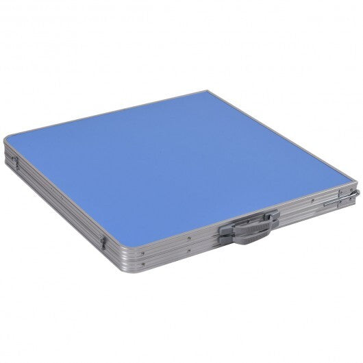 60 Inch Portable Tennis Ping Pong Folding Table with Accessories-Blue W2B