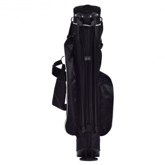 Golf Stand Cart Bag with 4 Way Divider Carry Organizer Pockets-Black - Color: Black W2B