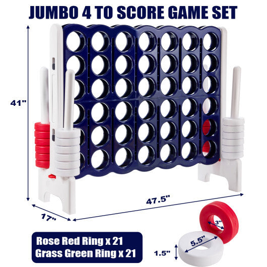 4 in A Row 4-to-Score Giant Jumbo Game Set for Family Party Holiday W2B