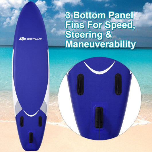 11 Feet Adjustable Inflatable Stand up Paddle SUP Surfboard with Bag W2B