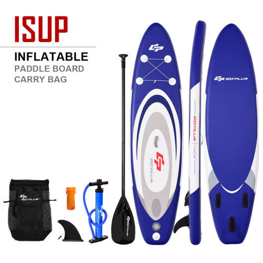 11 Feet Adjustable Inflatable Stand up Paddle SUP Surfboard with Bag W2B