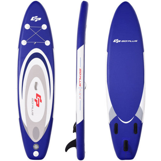 11 Feet Adjustable Inflatable Stand up Paddle SUP Surfboard with Bag W2B