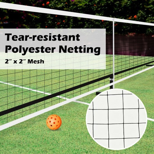 22 Feet Portable Pickleball Net Set System with Carry Bag for Indoor Outdoor Game W2B