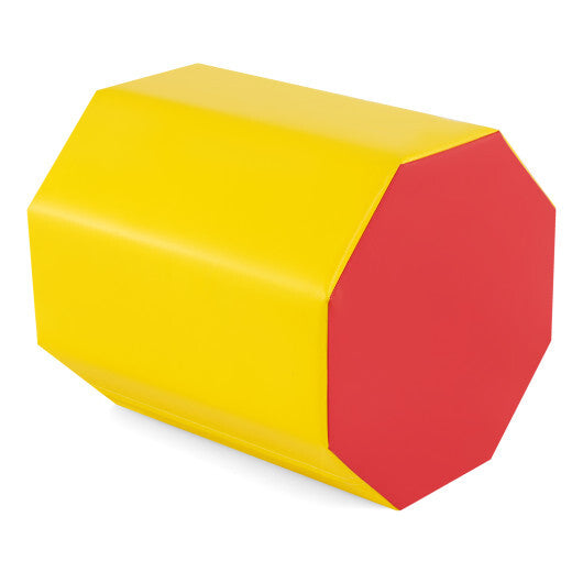 24.5 Inch x 24.5 Inch Octagon Gymnastics Mat with Waterproof Zippered Cover-Yellow W2B