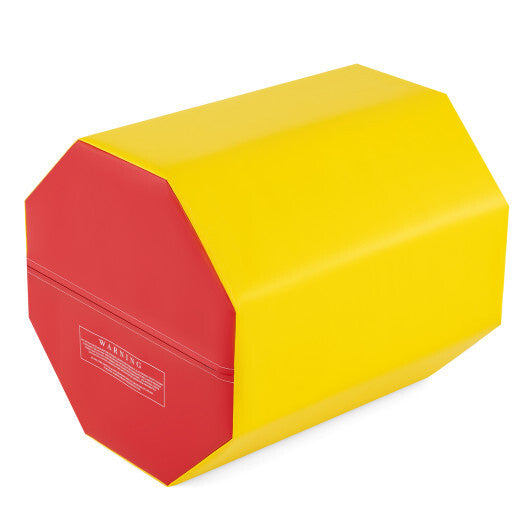 24.5 Inch x 24.5 Inch Octagon Gymnastics Mat with Waterproof Zippered Cover-Yellow W2B
