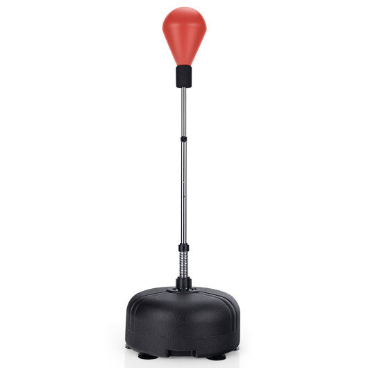 Adjustable Freestanding Punching Bag with Boxing Gloves-Black W2B