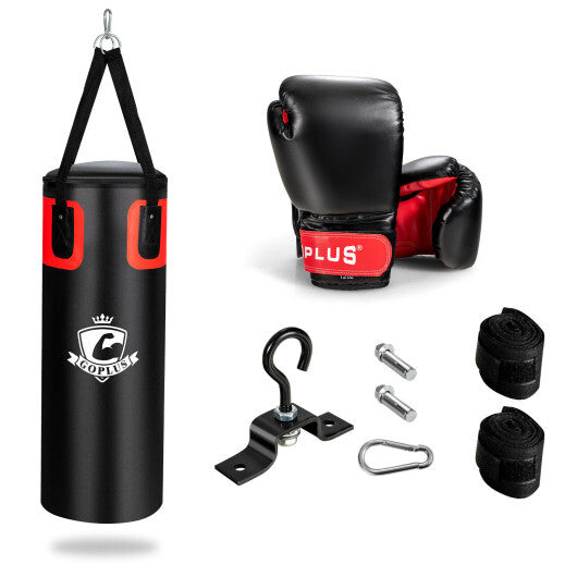 Filled Punching Bag Set with Boxing Gloves- 63 lbs