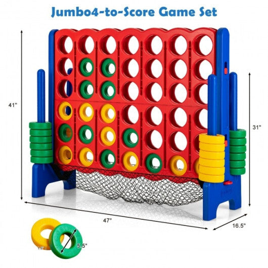 4-to-Score Giant Game Set with Net Storage-Blue W2B