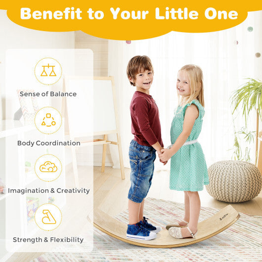 12 Inch Wobble Board for Balance Training-Natural W2B