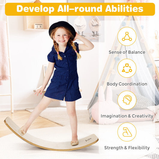 12 Inch Wobble Board for Balance Training-Natural W2B