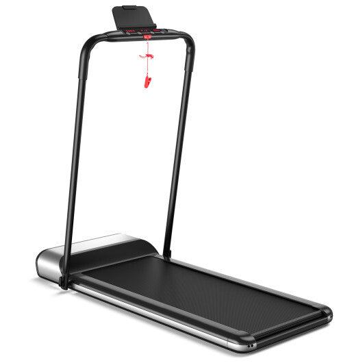 Ultra-thin Electric Folding Motorized Treadmill with LCD Monitor Low Noise W2B