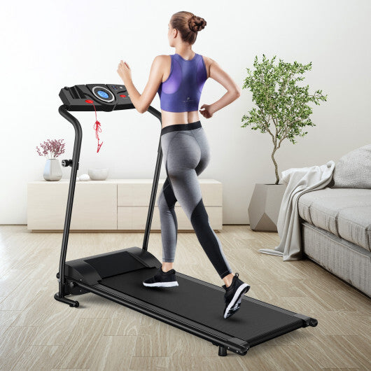 1.0 HP Electric Mobile Power Foldable Treadmill with Operation Display for Home