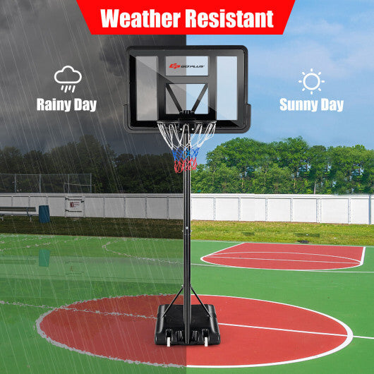 Adjustable Portable Basketball Hoop Stand with Shatterproof Backboard Wheels