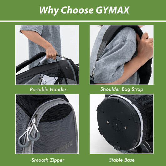 14-Way Golf Cart Stand Bag with Waterproof Rain Hood W2B