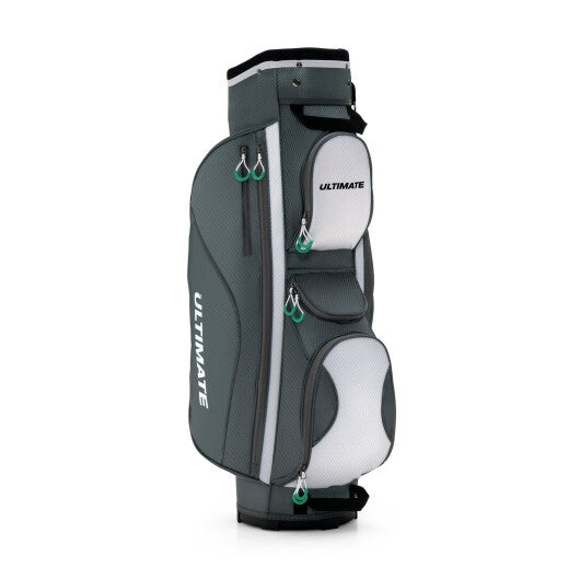 14 Dividers Golf Cart Bag with 7 Zippered Pocket W2B