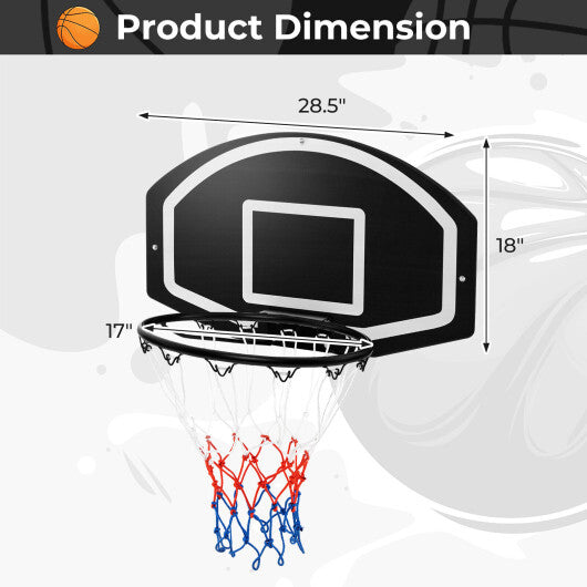 Wall Mounted Basketball Set for Kids Teens Adults W2B