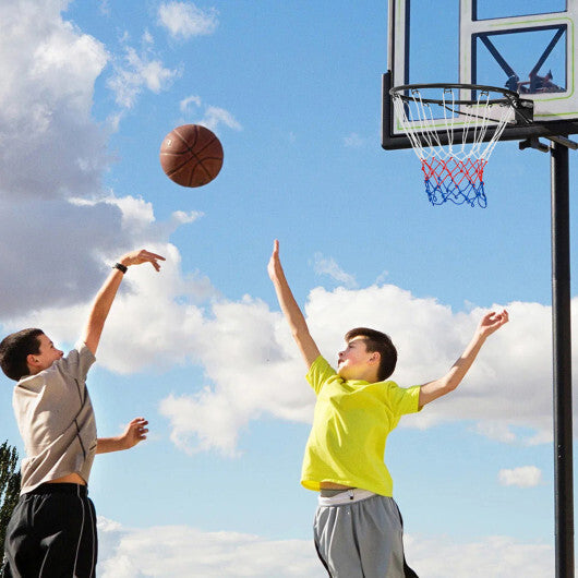 18 Inch Basketball Rim Goal Replacement with All Weather Net and Mounting Hardware-Black W2B