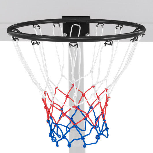 18 Inch Basketball Rim Goal Replacement with All Weather Net and Mounting Hardware-Black W2B