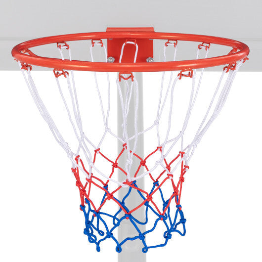 18 Inch Basketball Rim Goal Replacement with All Weather Net and Mounting Hardware-Black W2B