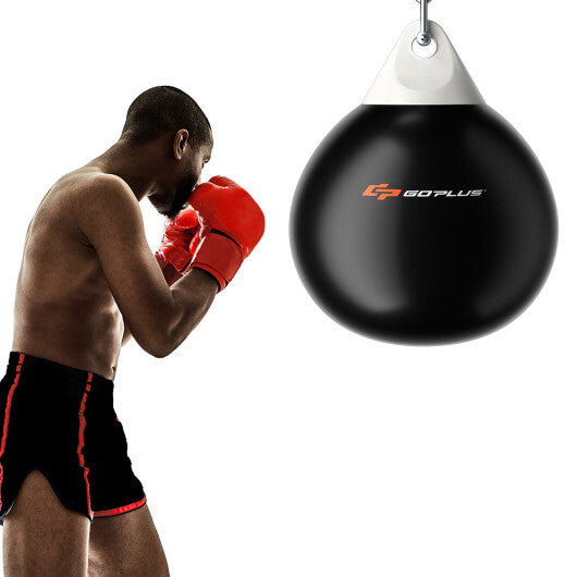 18 Inch 110 Pound Heavy Punching Water Aqua Bag with Adjustable Metal Chain-Black W2B