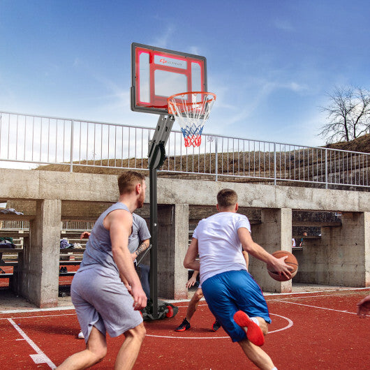 Basketball Hoop with 5-10 Feet Adjustable Height for Indoor Outdoor W2B