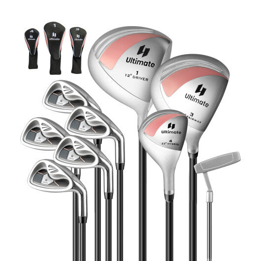 Women's 9 Pieces Complete Golf Club Set-Pink W2B