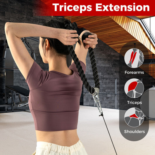 4-Piece Cable Machine Attachment Set for Home Gym W2B